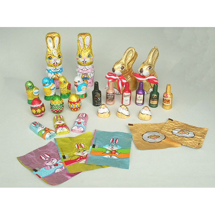 兔子图案铝箔巧克力包装纸